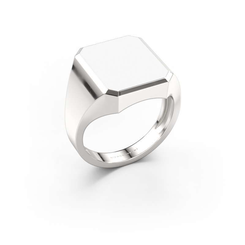 Bild av Signetring Lars 4 light 950 platina Vit emalj 15x12 mm