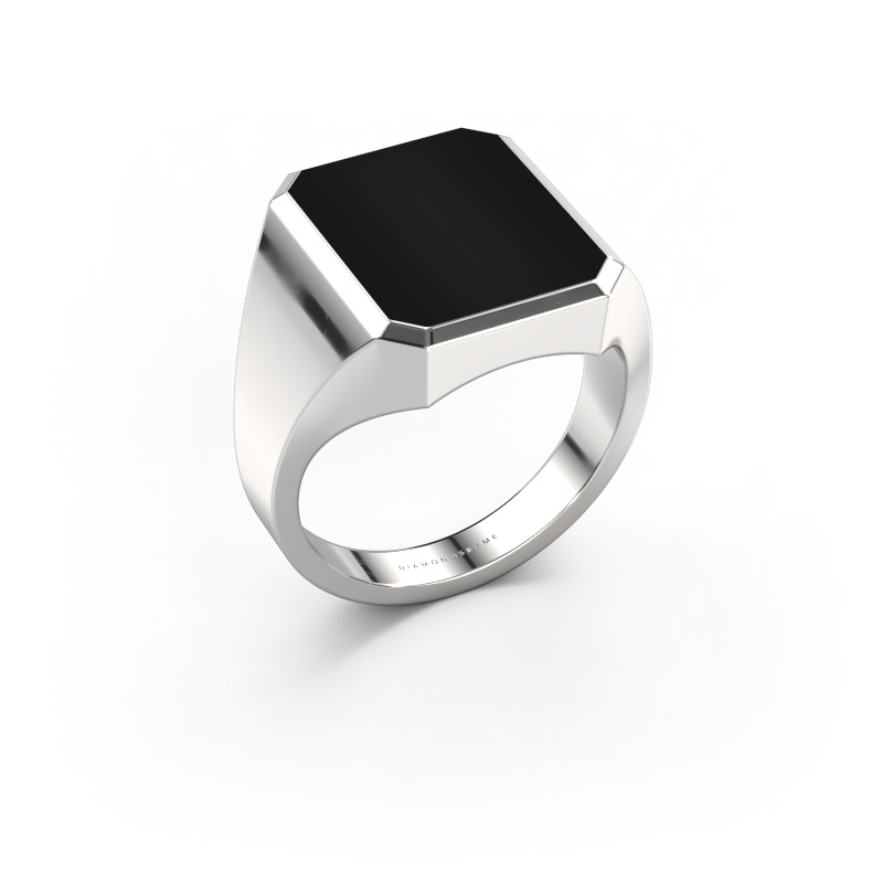 Image of Signet ring Lars 4 950 platinum Onyx 15x12 mm