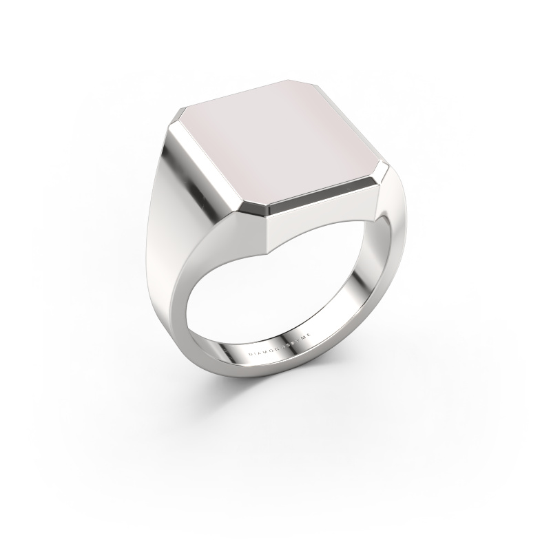 Image de Chevalière Lars 4 950 platine Nicolo rouge 15x12 mm