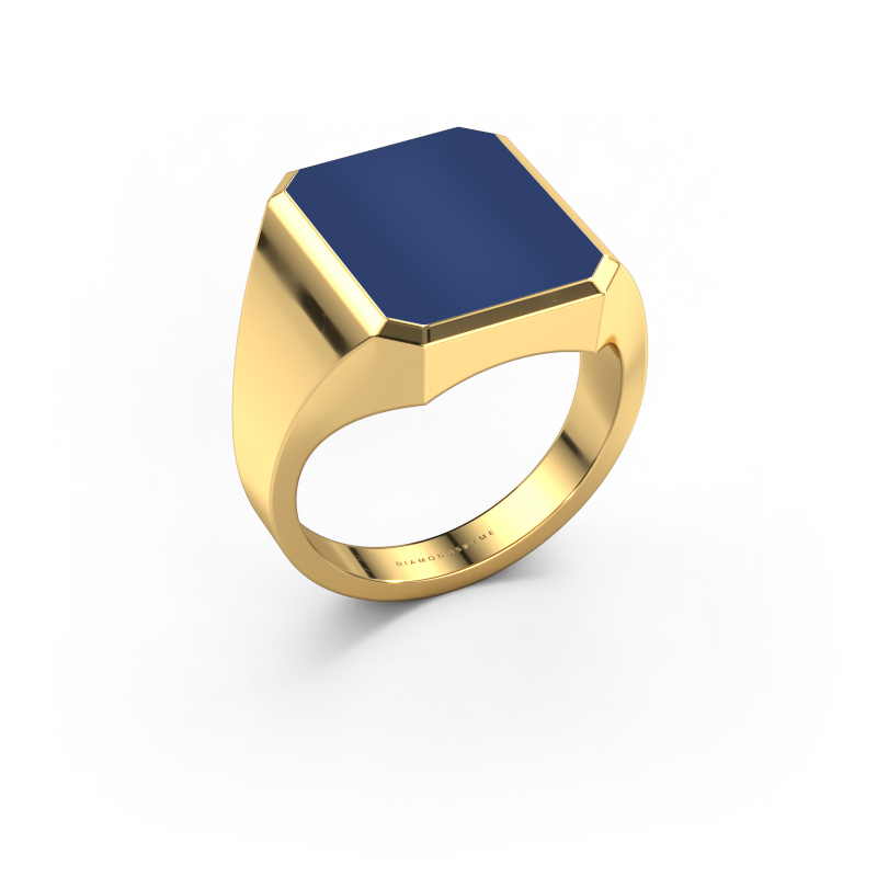 Image de Chevalière Lars 4 585 or jaune Lapis lazuli 15x12 mm