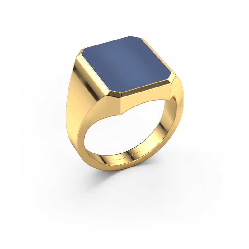Image of Signet ring Lars 4 585 gold Blue sardonyx 15x12 mm
