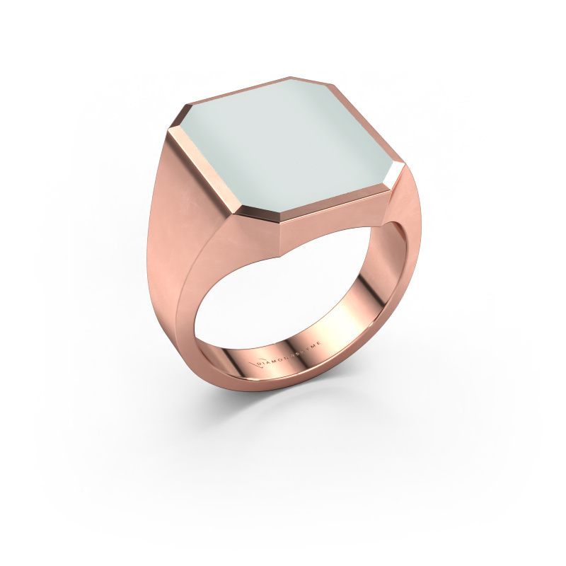 Bild von Siegelring Lars 5 585 Roségold Grüner Lagenstein 16x13 mm