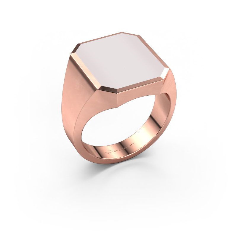 Bild von Siegelring Lars 5 585 Roségold Rot Lagenstein 16x13 mm