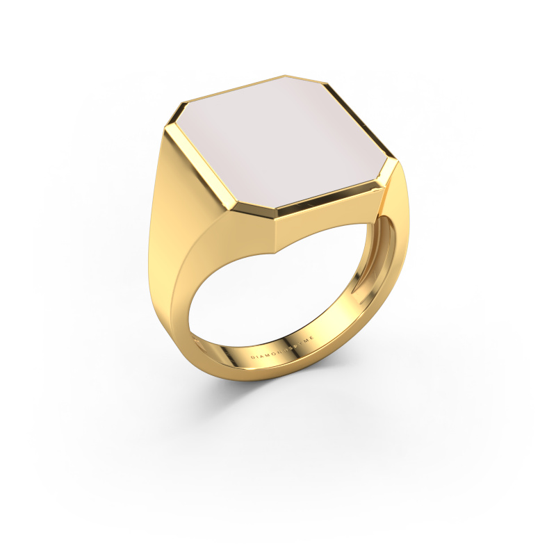 Image de Chevalière Lars 5 light 585 or jaune Nicolo rouge 16x13 mm