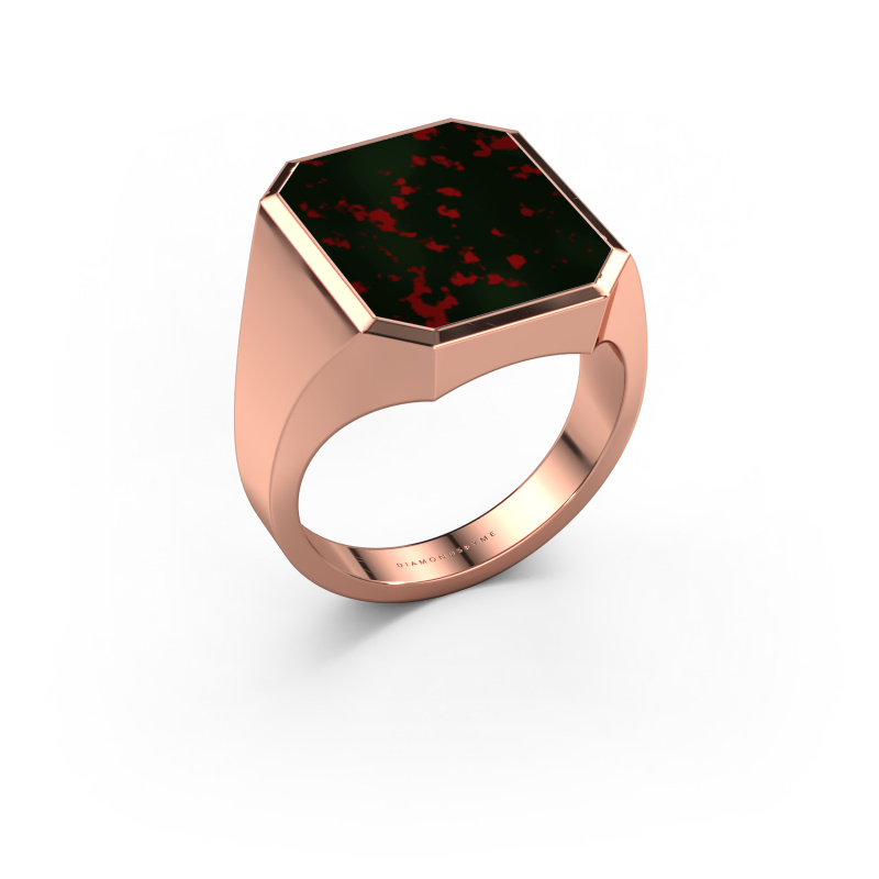 Bild von Siegelring Lars 5 585 Roségold Heliotrop 16x13 mm