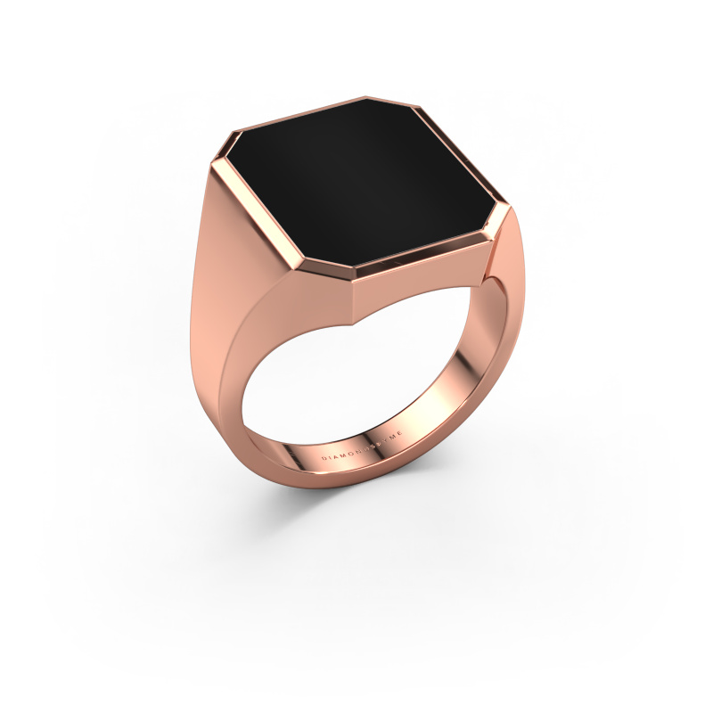 Bild von Siegelring Lars 5 585 Roségold Onyx 16x13 mm