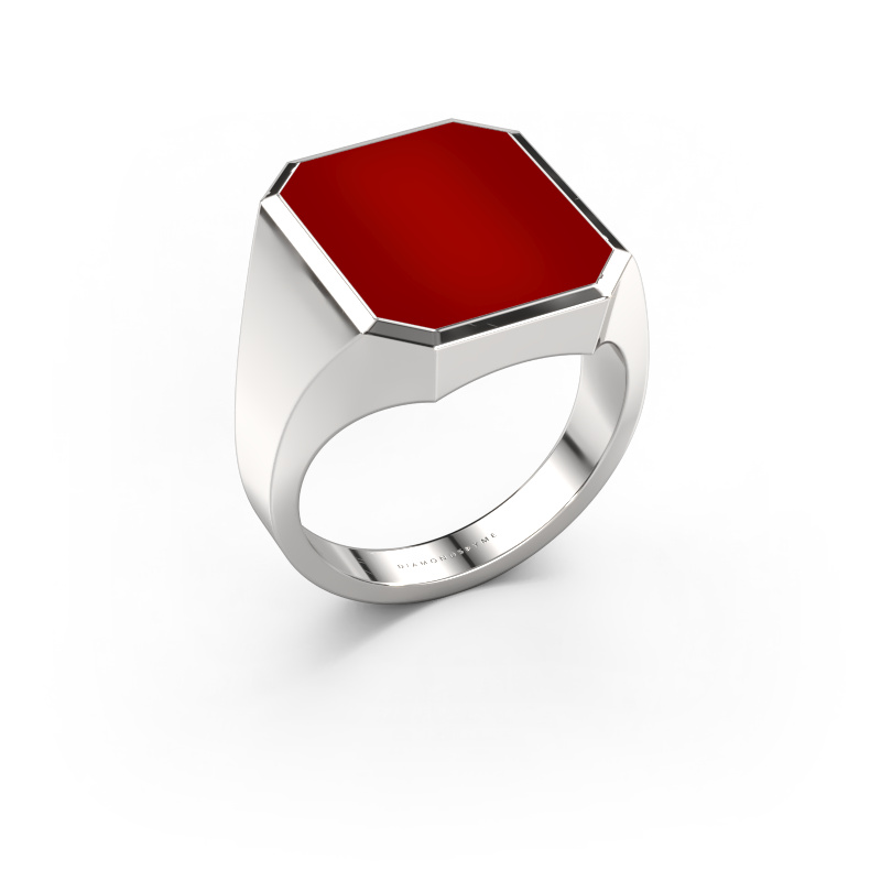 Image of Signet ring Lars 5 950 platinum Carnelian 16x13 mm