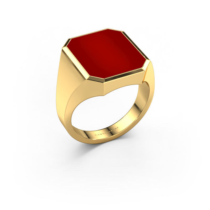 Image of Signet ring Lars 5 585 gold Carnelian 16x13 mm