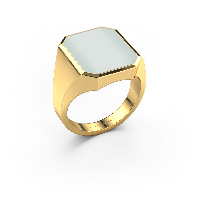 Image of Signet ring Lars 5 585 gold Green sardonyx 16x13 mm