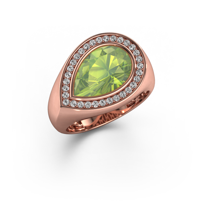 Image of Ring Latashia 585 rose gold Peridot 12x8 mm