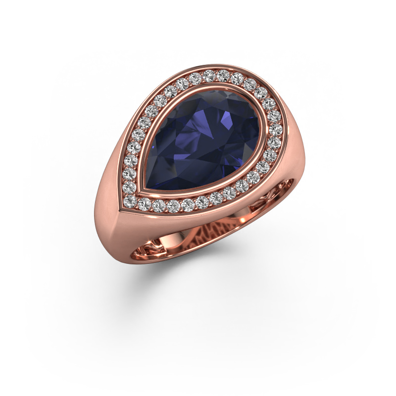 Image of Ring Latashia 585 rose gold Sapphire 12x8 mm
