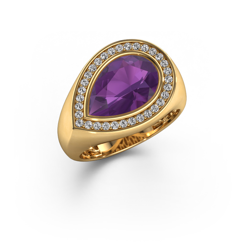Image of Ring Latashia 585 gold Amethyst 12x8 mm