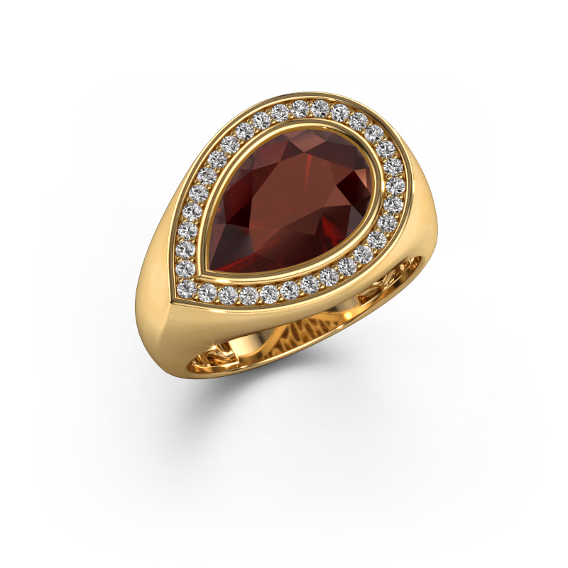 Image of Ring Latashia 585 gold Garnet 12x8 mm