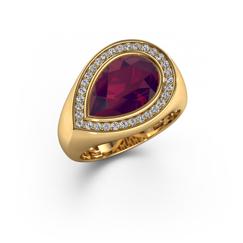 Image of Ring Latashia 585 gold Rhodolite 12x8 mm