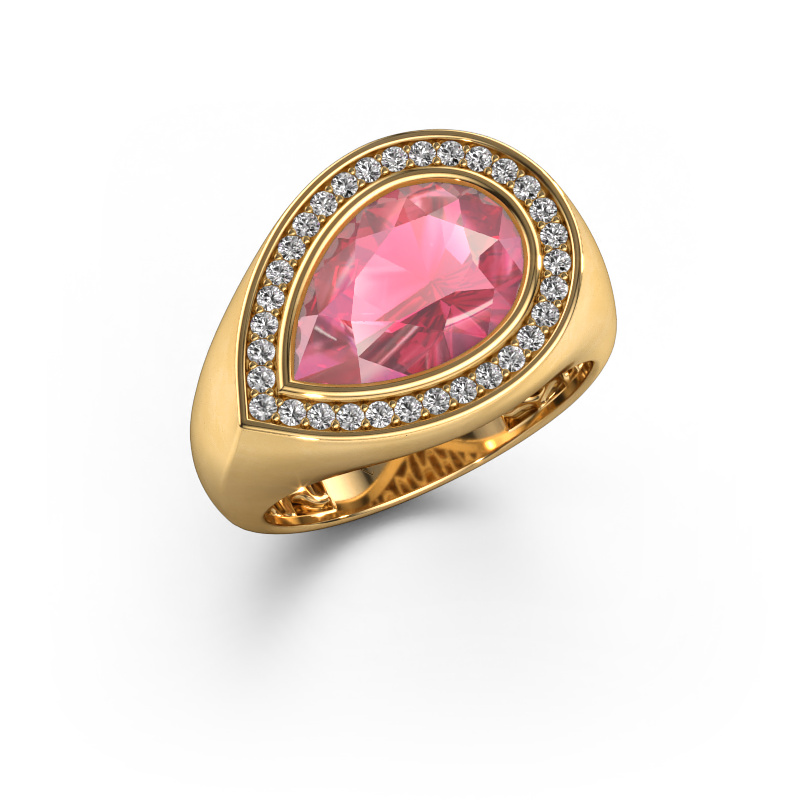 Image of Ring Latashia 585 gold Tourmaline pink 12x8 mm