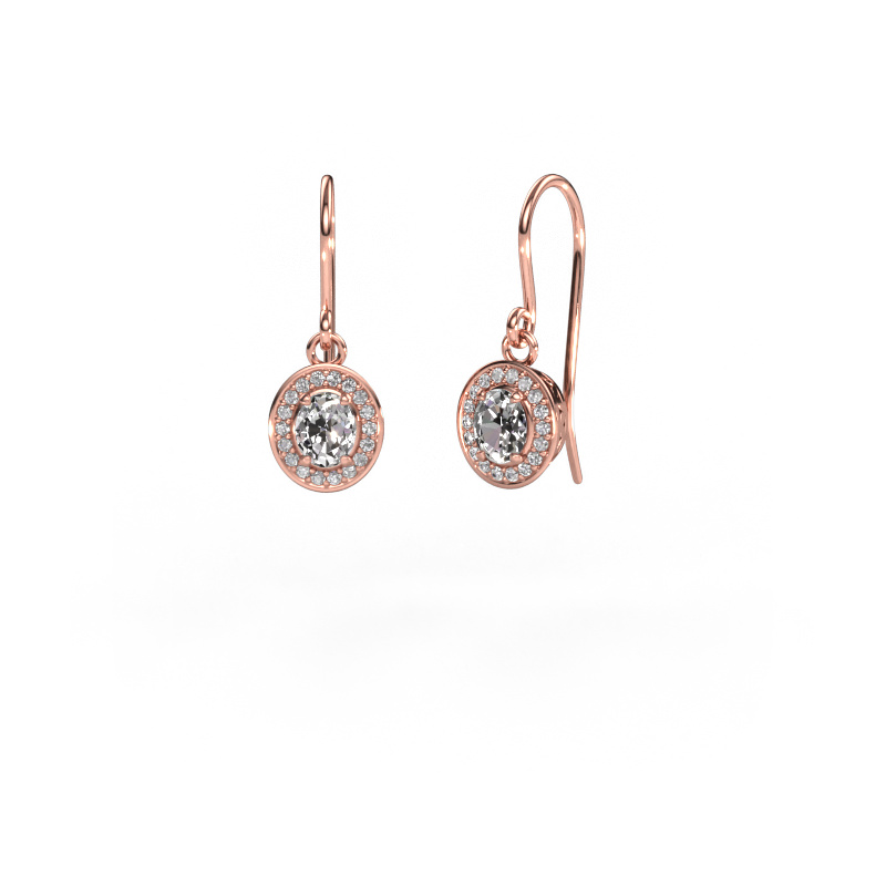 Image de Pendants d'oreilles Latesha 585 or rose Diamant 0.880 crt