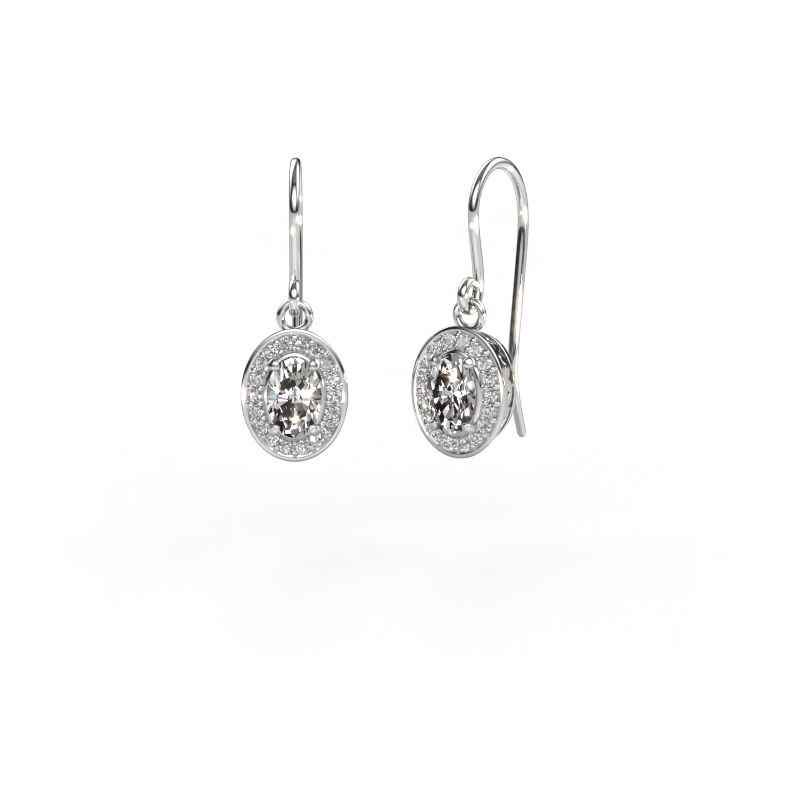Image of Drop earrings Latesha 950 platinum Diamond 1.041 crt