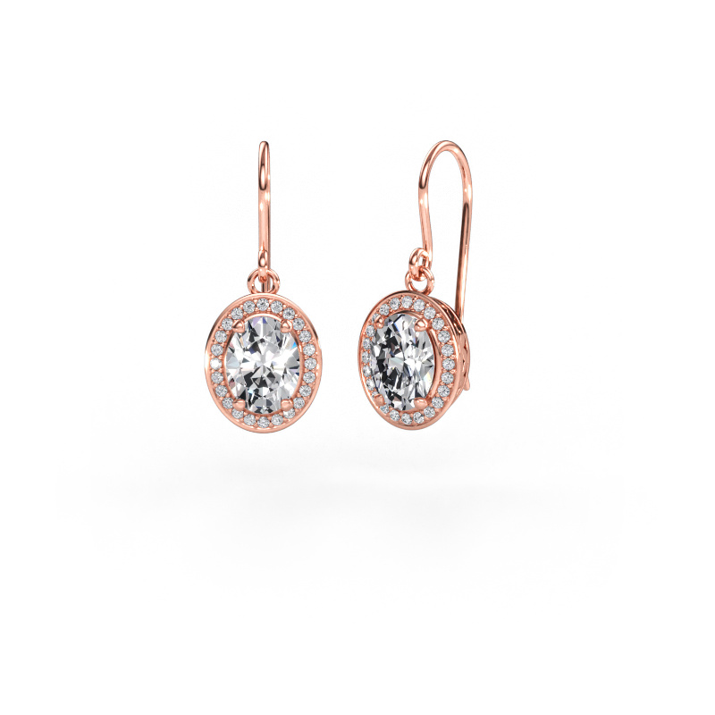 Immagine di Orecchini pendenti Latesha 585 oro rosa Diamante 2.44 crt