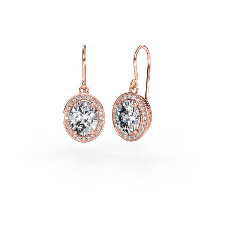 Immagine di Orecchini pendenti Latesha 585 oro rosa Diamante 3.922 crt