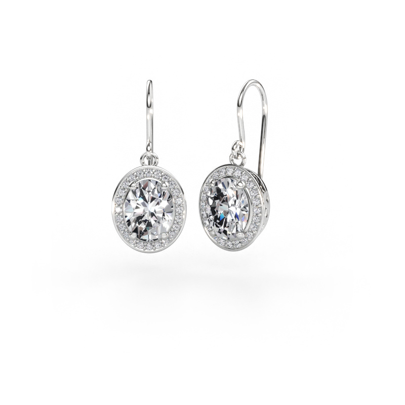 Immagine di Orecchini pendenti Latesha 950 platino Diamante 3.922 crt