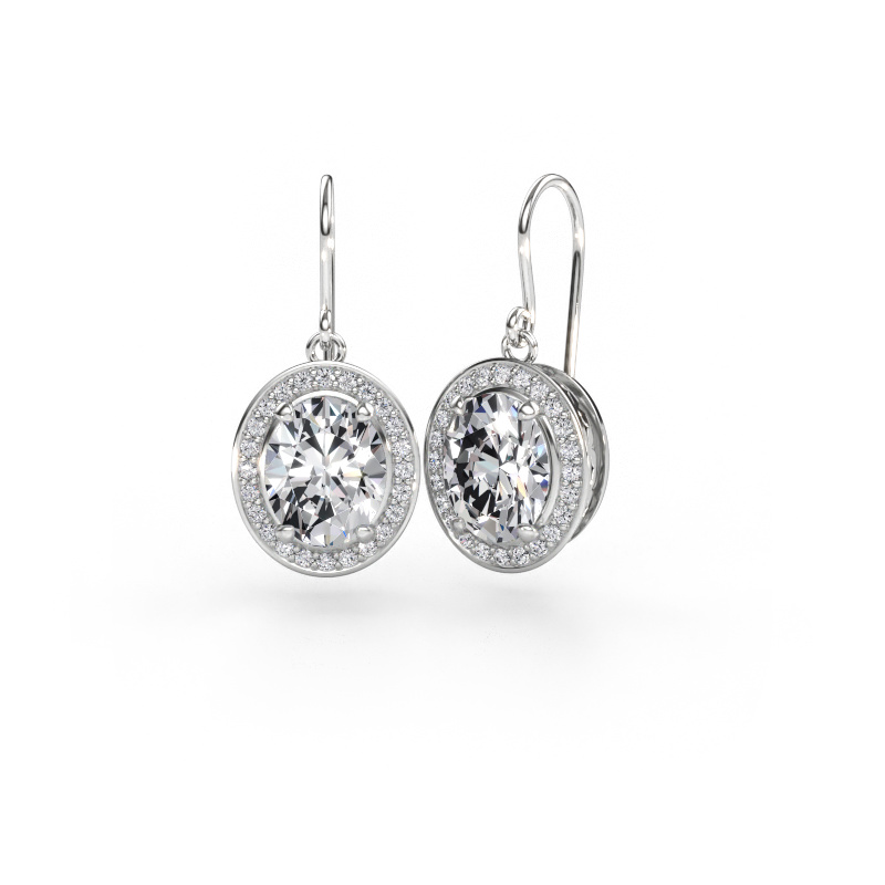 Immagine di Orecchini pendenti Latesha 585 oro bianco Diamante 5.88 crt