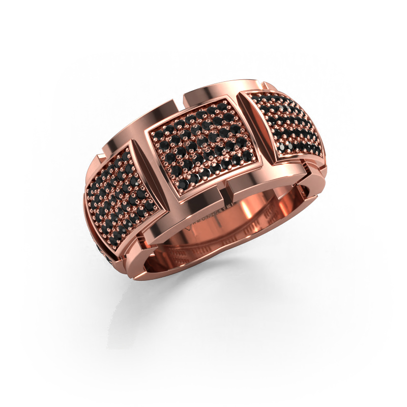 Image of Ring Laura 585 rose gold Black diamond 0.90 crt