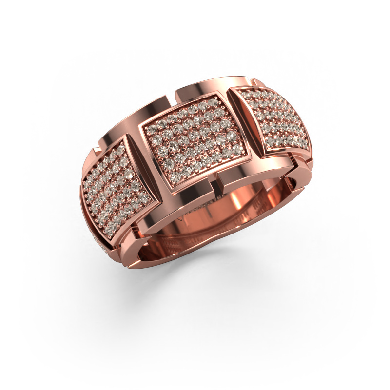 Bild von Ring Laura 585 Roségold Braun Diamant 0.75 crt
