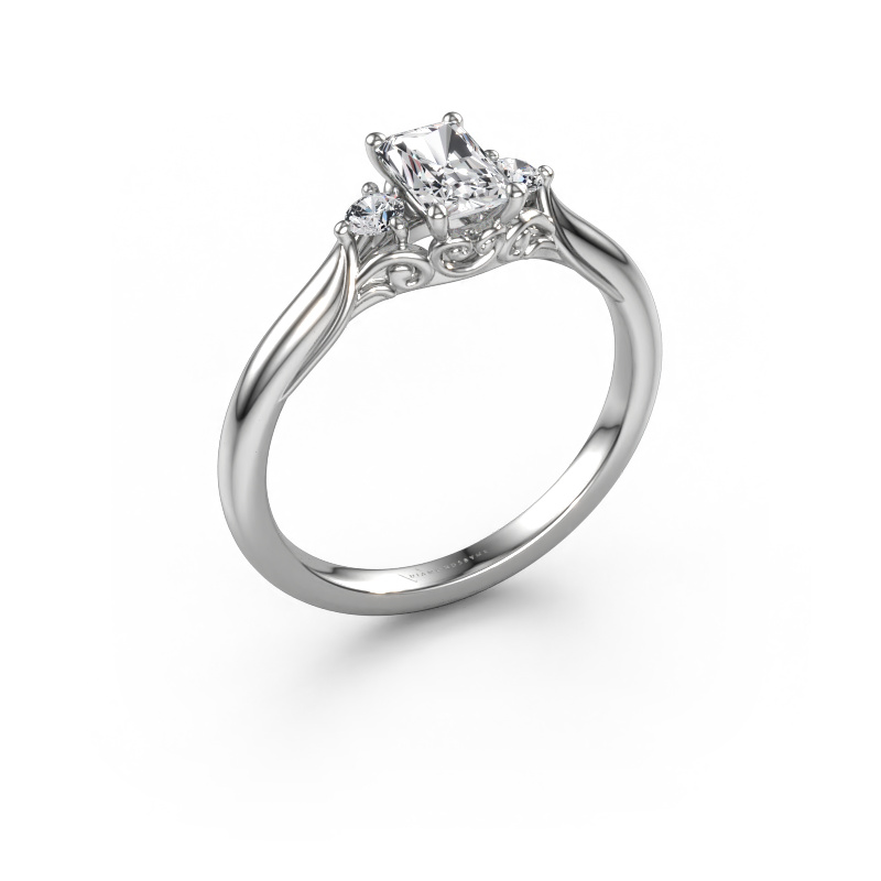 Image of Engagement ring Laurian RAD 950 platinum Diamond 0.77 crt