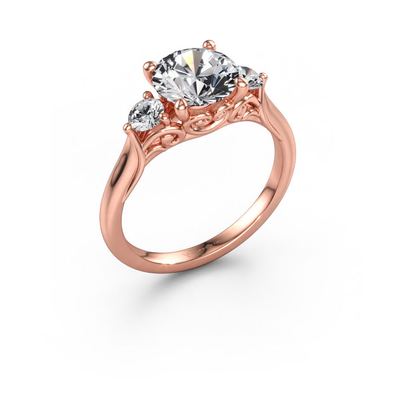 Bild av Förlovningsring Laurian RND 585 roséguld Diamant 2.30 crt
