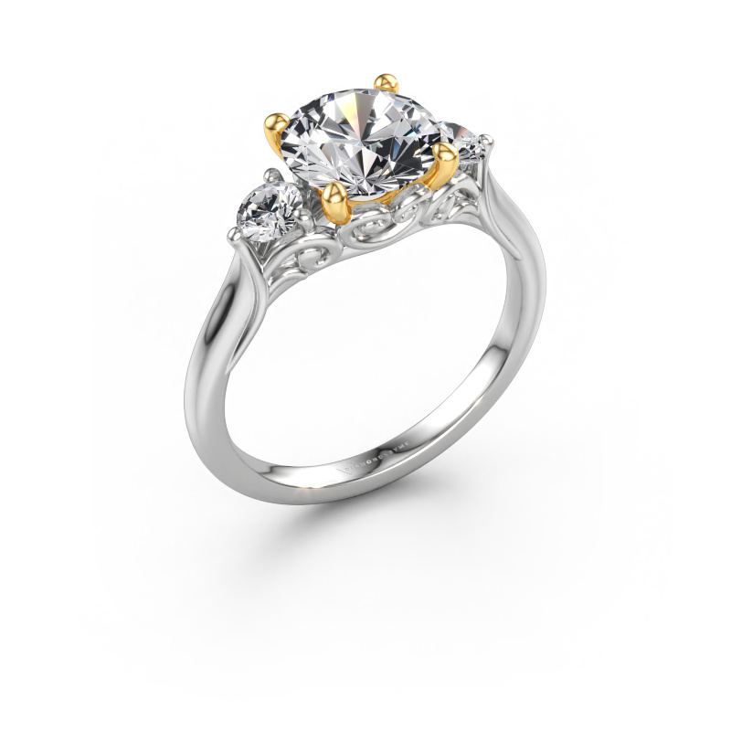 Afbeelding van Verlovingsring Laurian RND 585 witgoud Lab-grown diamant 2.30 crt