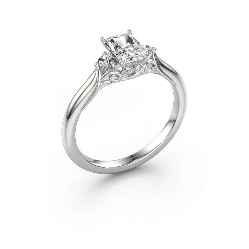Immagine di Anello di fidanzamento Laurian RAD 585 oro bianco Diamante lab grown 0.87 crt