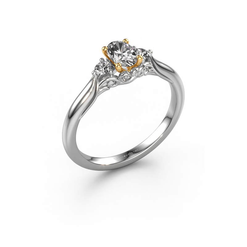 Bild von Verlobungsring Laurian OVL 585 Weißgold Diamant 0.72 crt