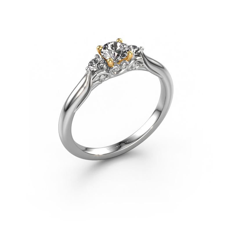 Bild von Verlobungsring Laurian RND 585 Weißgold Diamant 0.42 crt