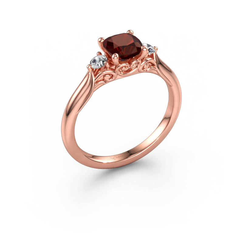 Immagine di Anello di fidanzamento Laurian CUS 585 oro rosa Granato 5.5 mm