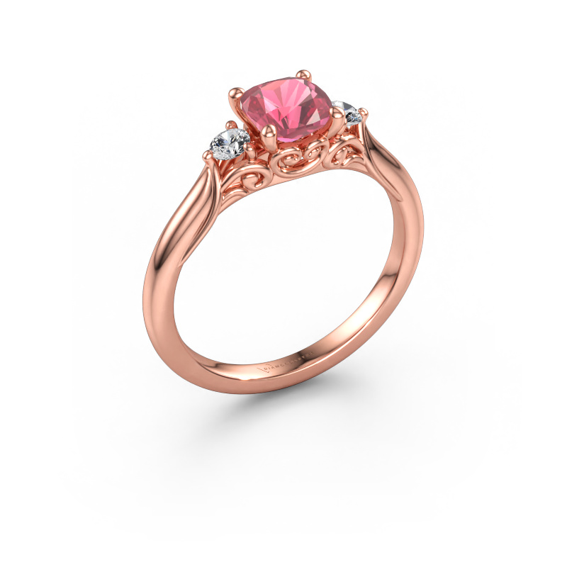 Bild av Förlovningsring Laurian CUS 585 roséguld Rosa turmalin 5.5 mm