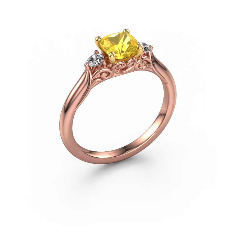 Bild von Verlobungsring Laurian CUS 585 Roségold Gelb Saphir 5.5 mm