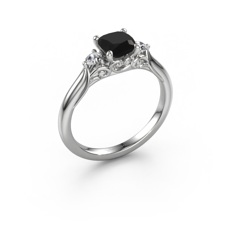 Image of Engagement ring Laurian CUS 950 platinum Black diamond 1.310 crt