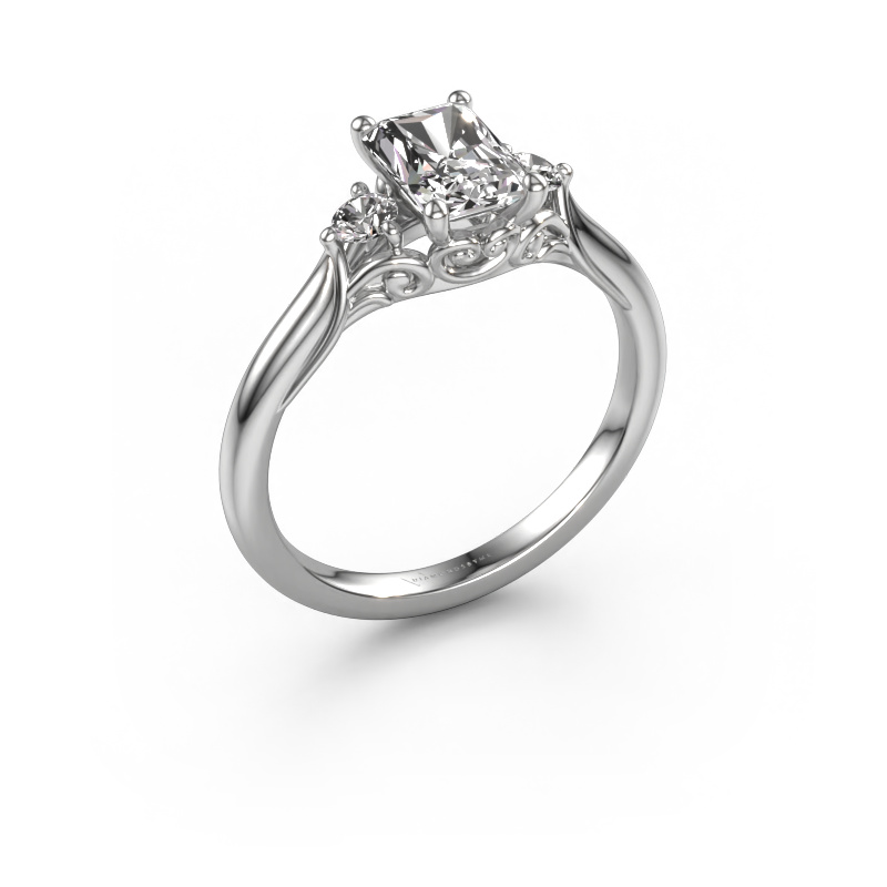 Image of Engagement ring Laurian RAD 950 platinum Diamond 1.19 crt