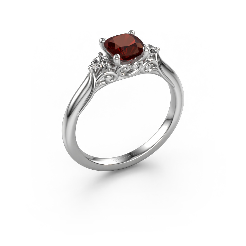 Image of Engagement ring Laurian CUS 950 platinum Garnet 5.5 mm