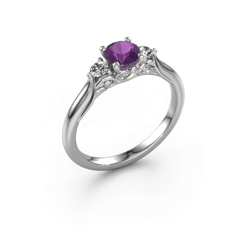 Image of Engagement ring Laurian RND 950 platinum Amethyst 5 mm