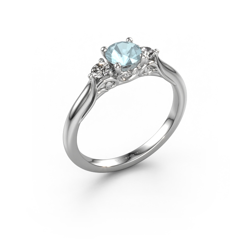 Image of Engagement ring Laurian RND 950 platinum Aquamarine 5 mm