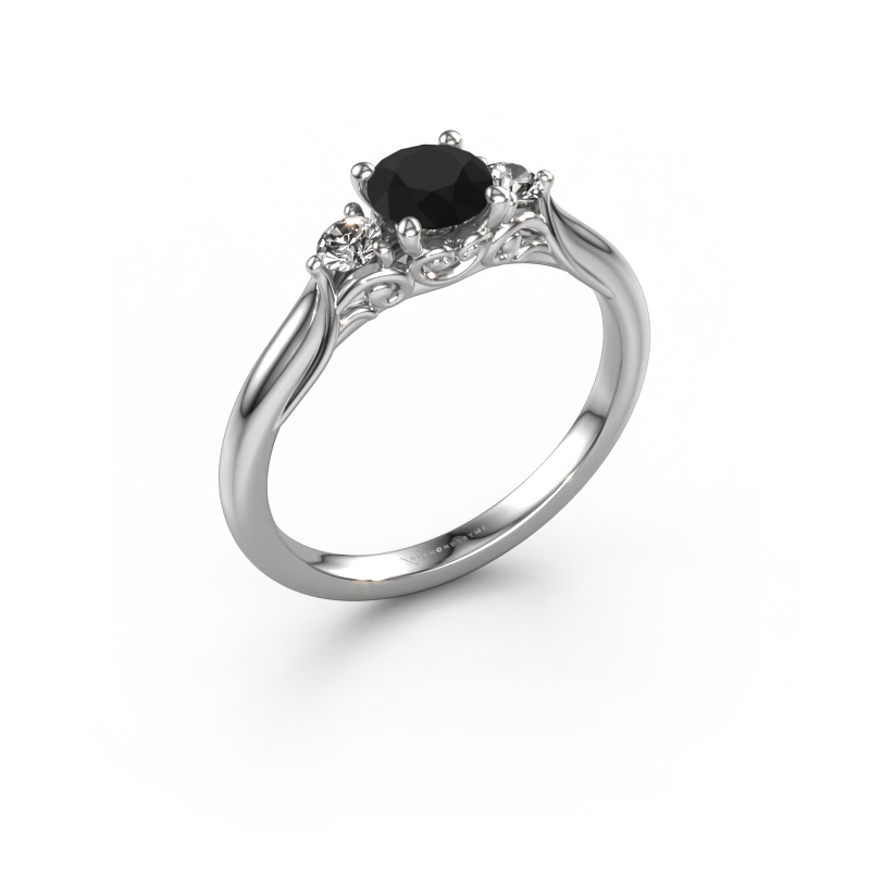 Bild von Verlobungsring Laurian RND 950 Platin Schwarz Diamant 0.80 crt