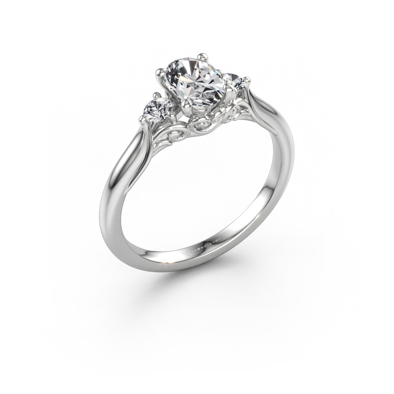Immagine di Anello di fidanzamento Laurian OVL 950 platino Diamante 1.00 crt