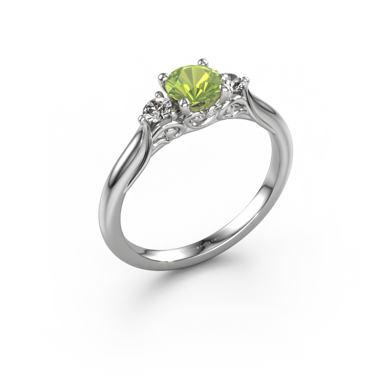 Image of Engagement ring Laurian RND 950 platinum Peridot 5 mm