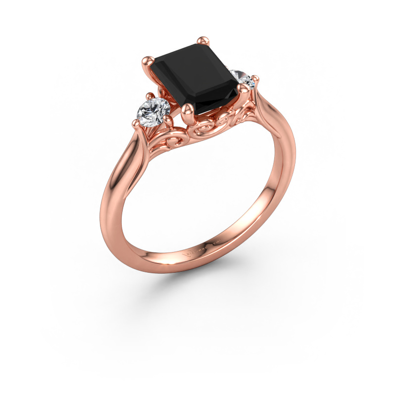 Bild av Förlovningsring Laurian EME 585 roséguld Svart diamant 2.34 crt