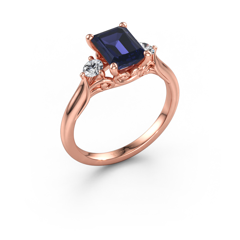Bild av Förlovningsring Laurian EME 585 roséguld Safir 8x6 mm