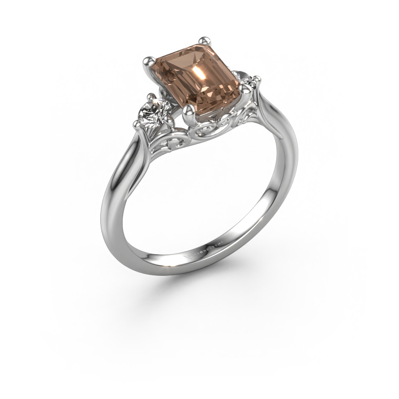 Image of Engagement ring Laurian EME 950 platinum Brown diamond 1.99 crt