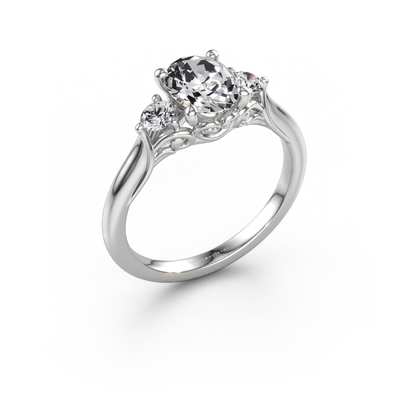 Immagine di Anello di fidanzamento Laurian OVL 950 platino Diamante 1.34 crt