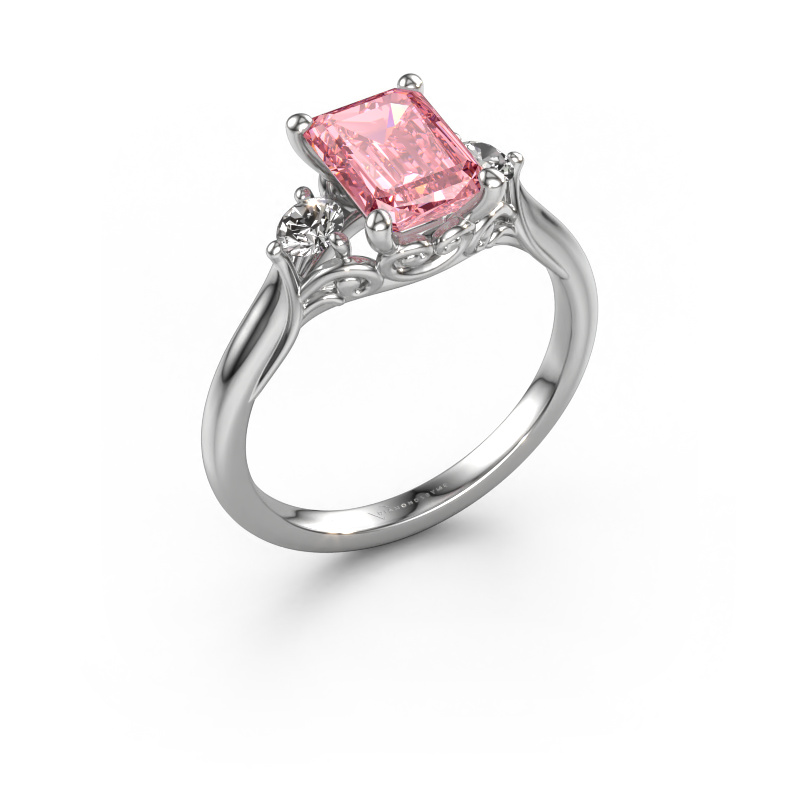 Bild von Verlobungsring Laurian EME 950 Platin Rosa Labordiamant 8x6 mm