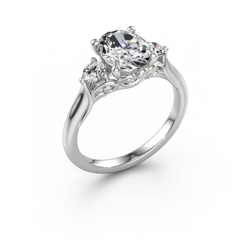 Afbeelding van Verlovingsring Laurian OVL 950 platina Lab-grown diamant 2.10 crt